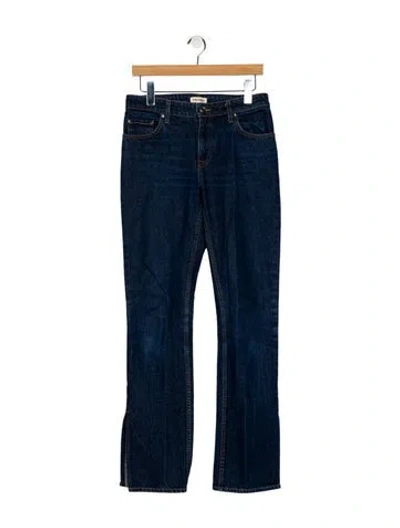 Pre-owned Grlfrnd Mid-rise Straight Leg Jeans In Blue