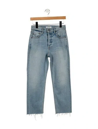 Pre-owned Grlfrnd Mid-rise Straight Leg Jeans In Blue
