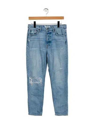 Pre-owned Grlfrnd Mid-rise Straight Leg Jeans In Blue