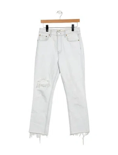 Pre-owned Grlfrnd Mid-rise Straight Leg Jeans In Blue