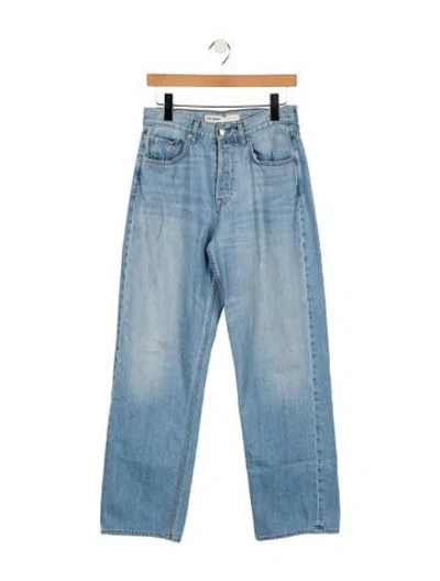 Pre-owned Grlfrnd Mid-rise Straight Leg Jeans In Blue