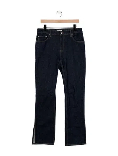 Pre-owned Grlfrnd Mid-rise Straight Leg Jeans In Blue