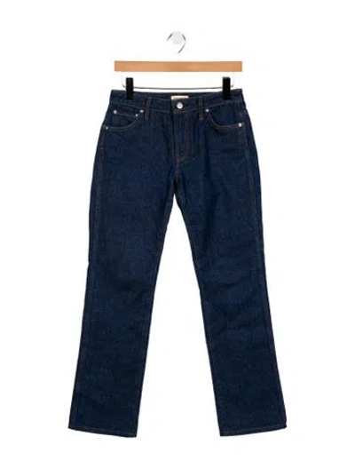 Pre-owned Grlfrnd Mid-rise Straight Leg Jeans In Blue
