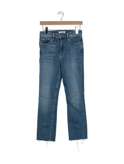 Pre-owned Grlfrnd Mid-rise Straight Leg Jeans In Blue