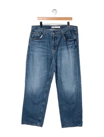 Pre-owned Grlfrnd Mid-rise Straight Leg Jeans In Blue