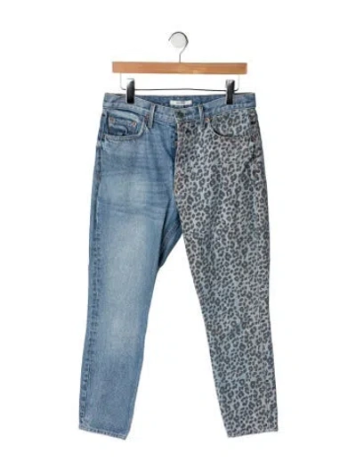 Pre-owned Grlfrnd Mid-rise Straight Leg Jeans In Blue