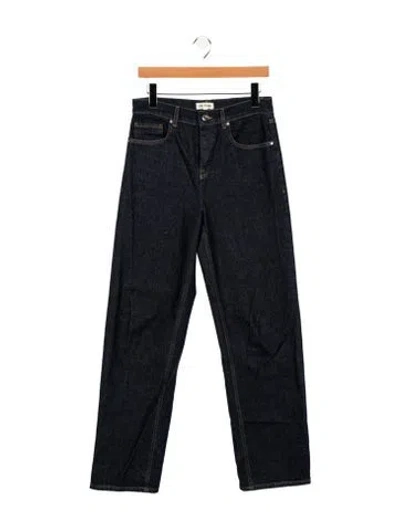 Pre-owned Grlfrnd Mid-rise Straight Leg Jeans In Gray