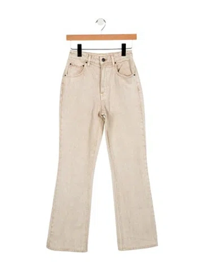 Pre-owned Grlfrnd Mid-rise Straight Leg Jeans In Gray