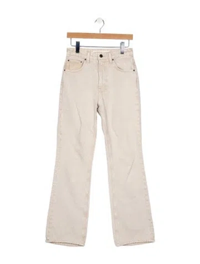 Pre-owned Grlfrnd Mid-rise Straight Leg Jeans In Gray