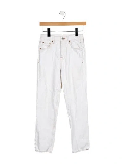 Pre-owned Grlfrnd Mid-rise Straight Leg Jeans In Neutral