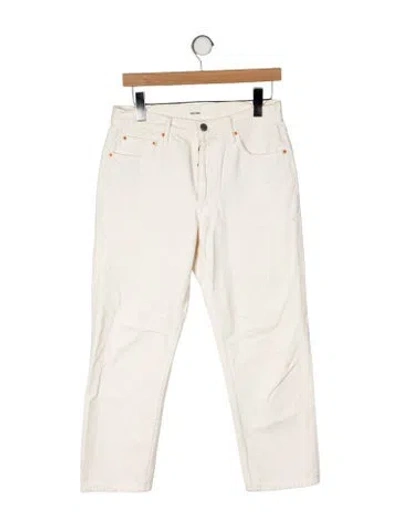 Pre-owned Grlfrnd Mid-rise Straight Leg Jeans In Neutral