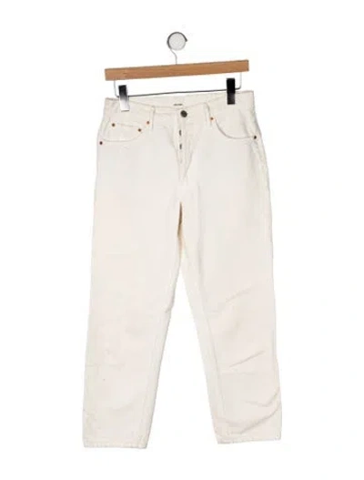 Pre-owned Grlfrnd Mid-rise Straight Leg Jeans In Neutral