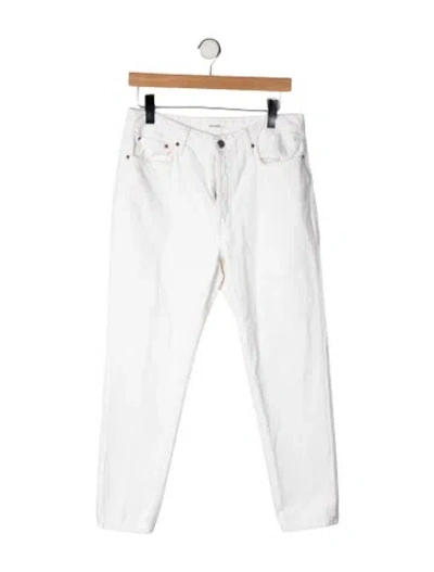 Pre-owned Grlfrnd Mid-rise Straight Leg Jeans In Neutrals