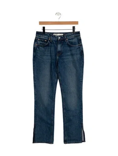 Pre-owned Grlfrnd Mid-rise Straight Leg Jeans W/ Tags In Blue