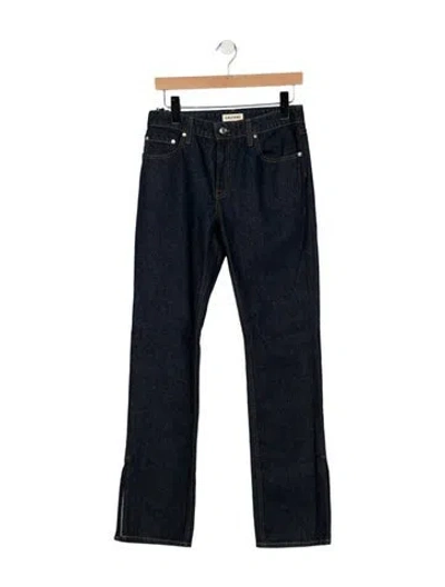 Pre-owned Grlfrnd Mid-rise Straight Leg Jeans W/ Tags In Blue