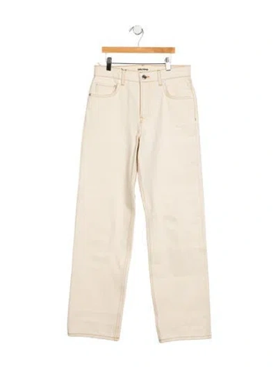 Pre-owned Grlfrnd Mid-rise Straight Leg Jeans W/ Tags In Neutral