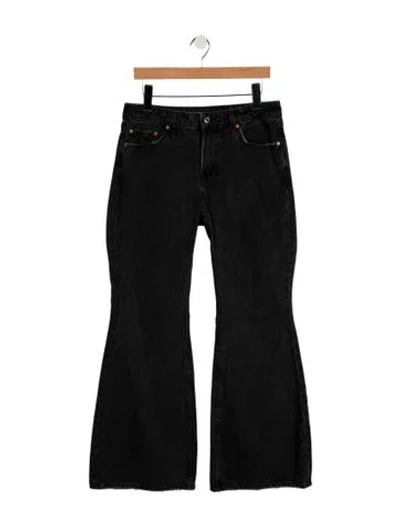 Pre-owned Grlfrnd Mid-rise Wide Leg Jeans In Black