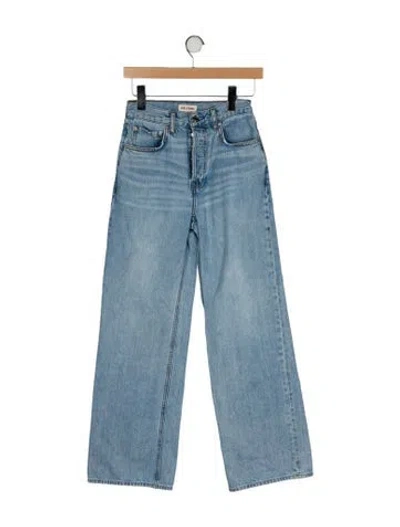 Pre-owned Grlfrnd Mid-rise Wide Leg Jeans In Blue