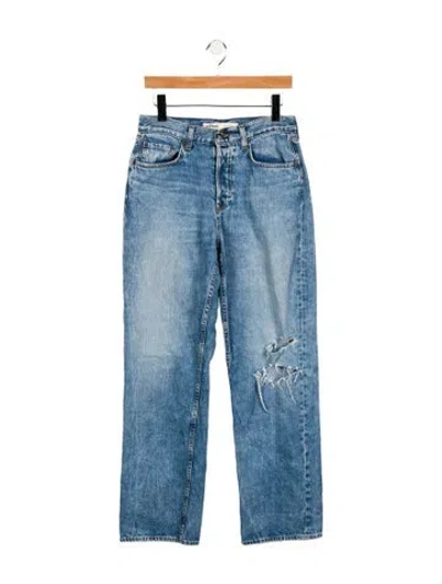 Pre-owned Grlfrnd Mid-rise Wide Leg Jeans In Blue