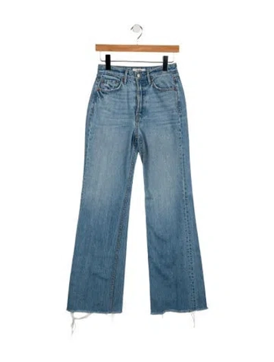 Pre-owned Grlfrnd Mid-rise Wide Leg Jeans In Blue
