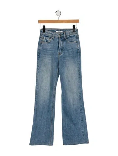 Pre-owned Grlfrnd Mid-rise Wide Leg Jeans In Blue