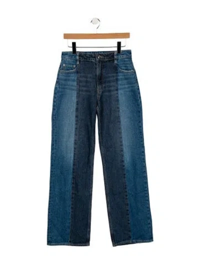 Pre-owned Grlfrnd Mid-rise Wide Leg Jeans In Blue