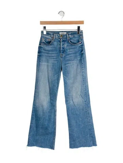 Pre-owned Grlfrnd Mid-rise Wide Leg Jeans In Blue