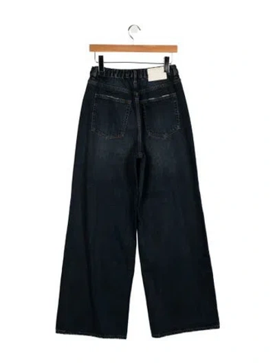 Pre-owned Grlfrnd Mid-rise Wide Leg Jeans In Blue