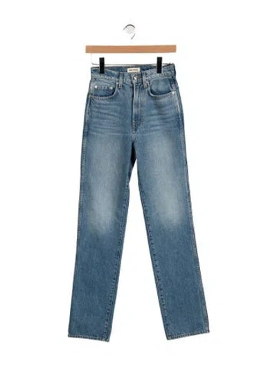 Pre-owned Grlfrnd Mid-rise Wide Leg Jeans In Blue