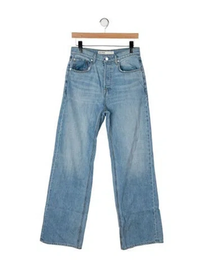 Pre-owned Grlfrnd Mid-rise Wide Leg Jeans In Blue