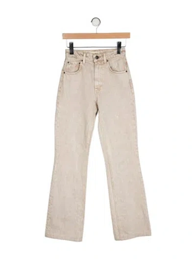 Pre-owned Grlfrnd Mid-rise Wide Leg Jeans In Neutral