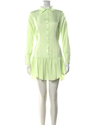 Pre-owned Grlfrnd Mini Dress In Green