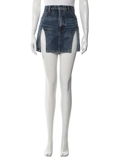 Pre-owned Grlfrnd Mini Skirt In Blue