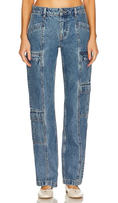 Grlfrnd Naomi Low Rise Slim Cargo In Inwood Hill