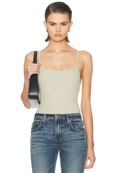 Grlfrnd Open-back Bodysuit In Gray