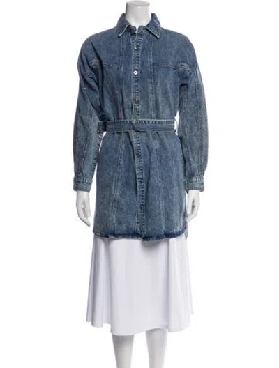Pre-owned Grlfrnd Printed Denim Jacket In Blue