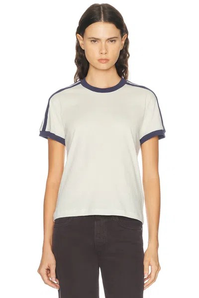 Grlfrnd Ringer Tee In Bone & Navy