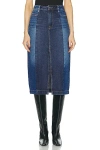 Grlfrnd Robin Seamed Tonal Midi Skirt In Tonal Slide