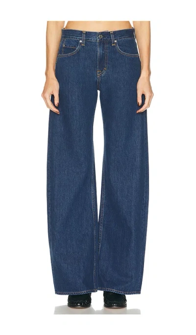 Grlfrnd Rory Short Rise Baggy In Blue