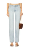 Grlfrnd Sara Low Rise Slim In Blue