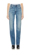 Grlfrnd Sara Super High Rise Straight In Blue