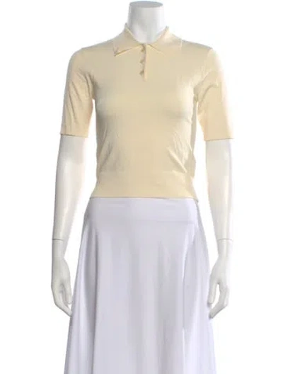 Pre-owned Grlfrnd Short Sleeve Polo In Yellow