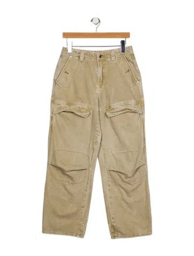 Pre-owned Grlfrnd Skinny Leg Pants In Green