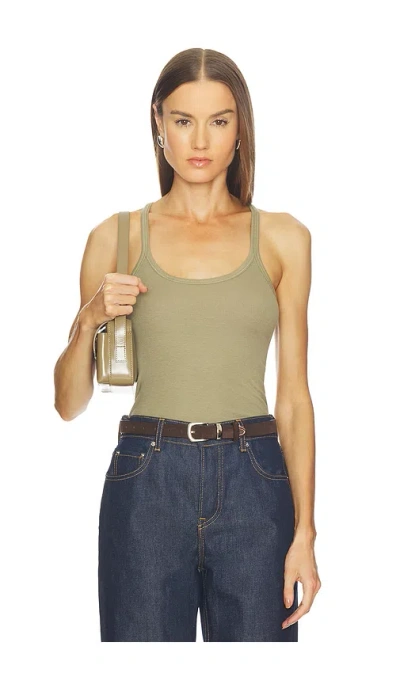 Grlfrnd Slim Racer Tank In Green