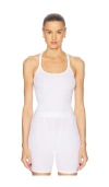 Grlfrnd Slim Racer Tank In White