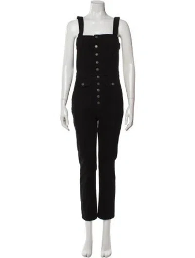 Pre-owned Grlfrnd Square Neckline Jumpsuit In Black