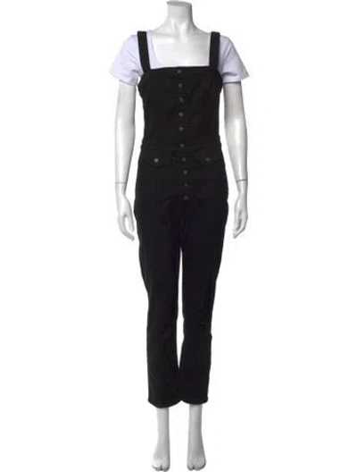 Pre-owned Grlfrnd Square Neckline Jumpsuit In Black