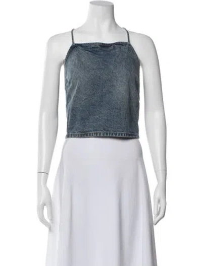 Pre-owned Grlfrnd Square Neckline Sleeveless Crop Top In Multi
