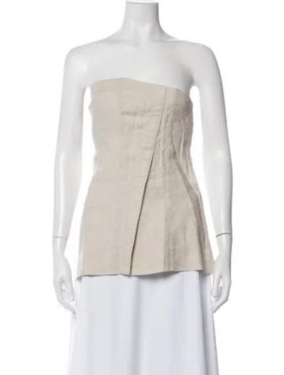 Pre-owned Grlfrnd Strapless Top In White