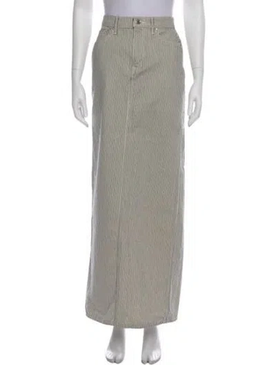 Pre-owned Grlfrnd Striped Long Skirt In Gray